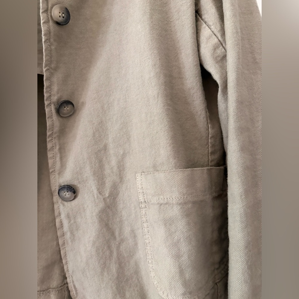 Nina Loca cotton/linen blend italian  Olive Green Casual Blazer Jacket L - Picture 4 of 5